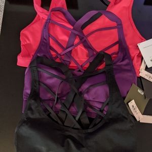 3 victoria secret sports bras - medium